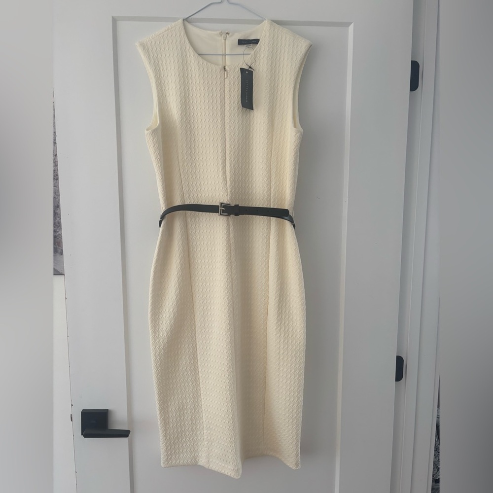 Tommy Hilfiger Ivory Textured Dress